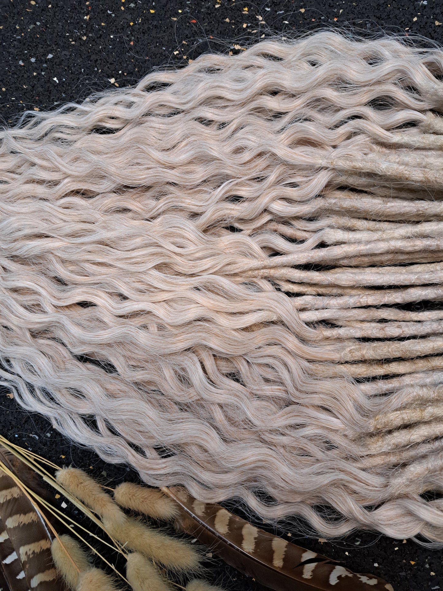 Curly Dreadlocks Double Ended Lichtblond 55cm