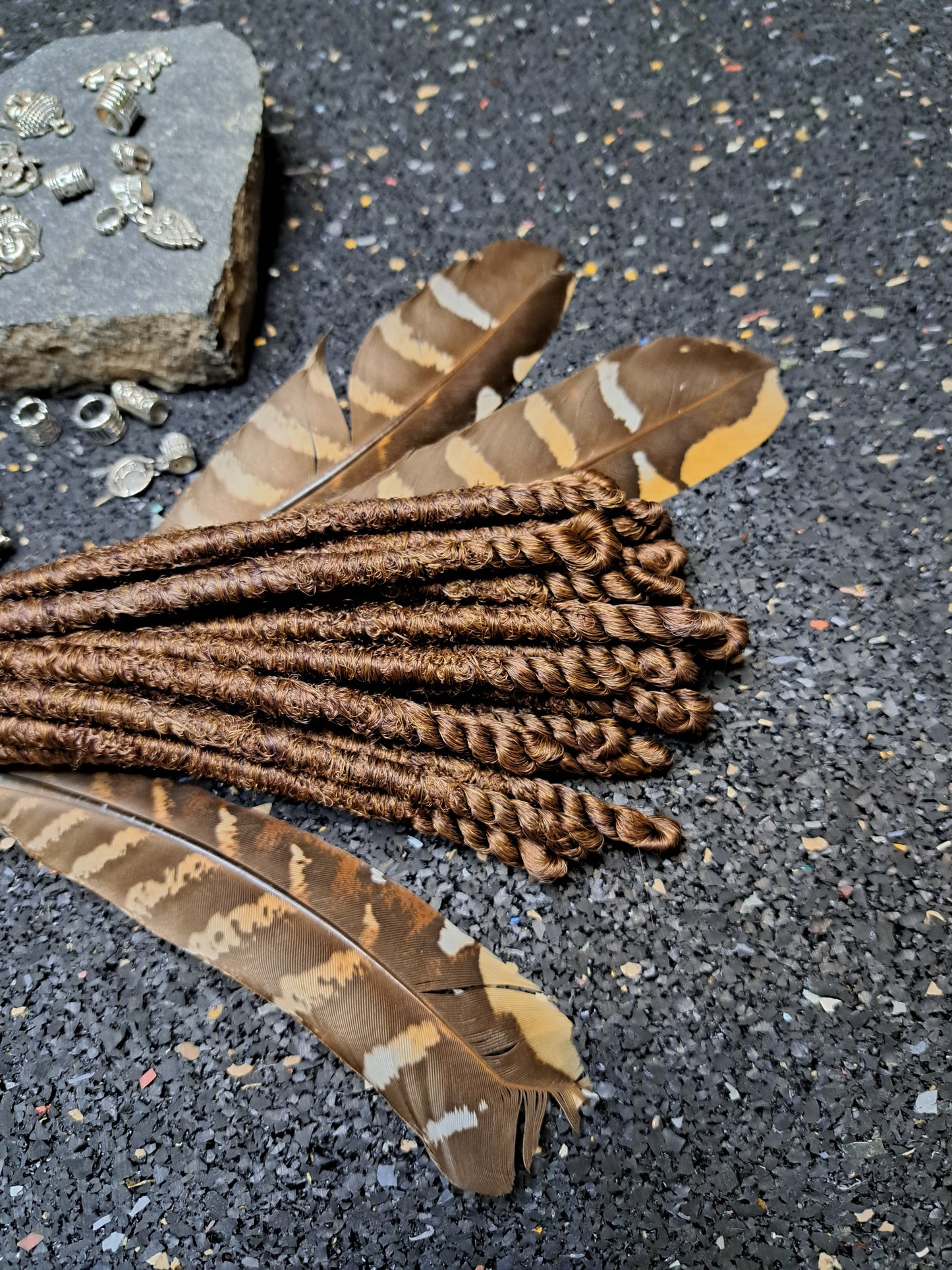 Synthetische Dreads Single Ended 50cm Haselnuss