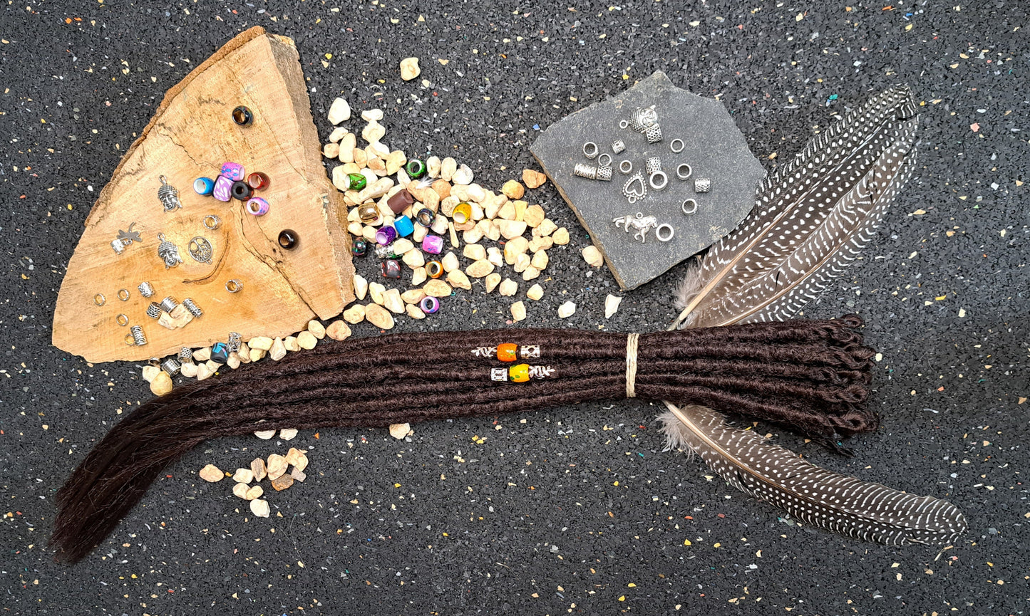 Synthetische Dreads Single Ended 50cm Mahaghoni