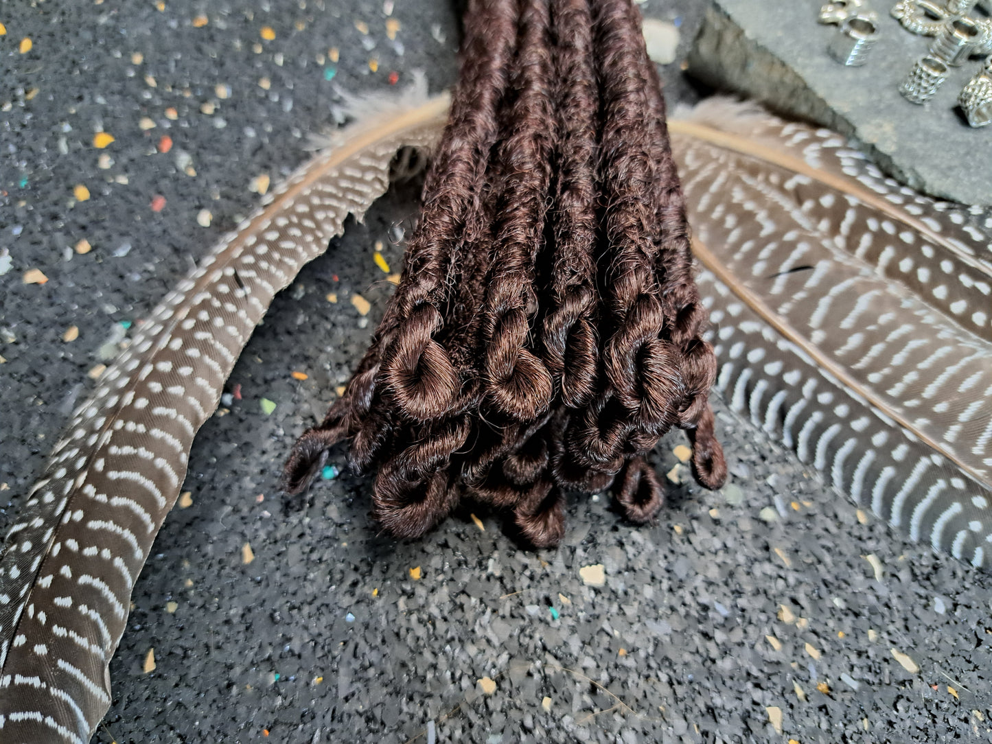 Synthetische Dreads Single Ended & Double Ended 50cm Mahaghoni