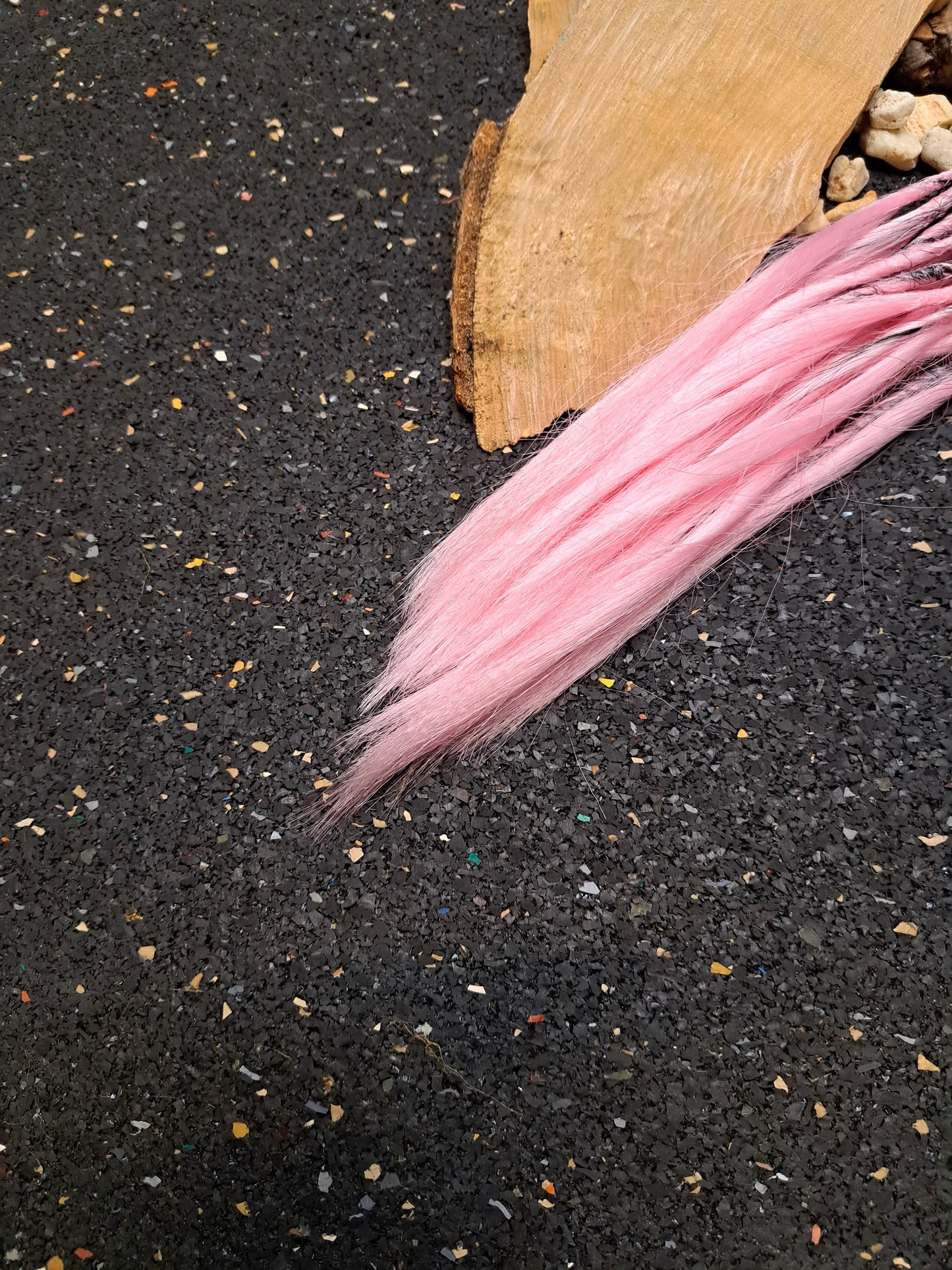 Synthetische Dreads Double Ended 50cm Braun zu Rosa