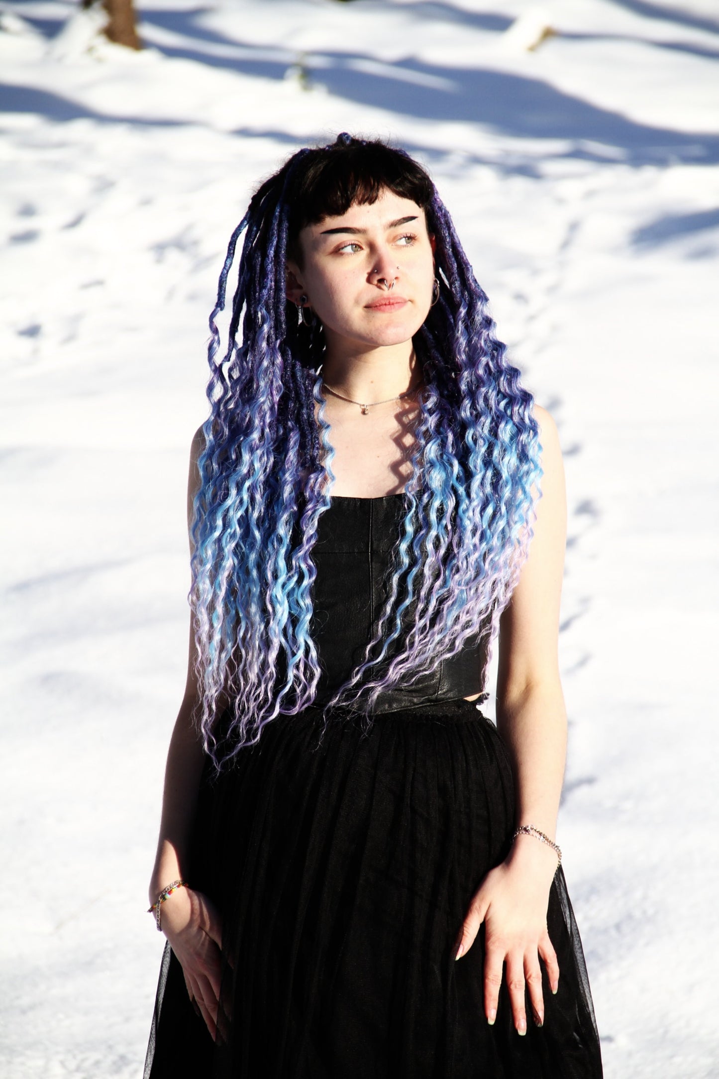 Curly Dreadlocks Double Ended Lichtblond 55cm
