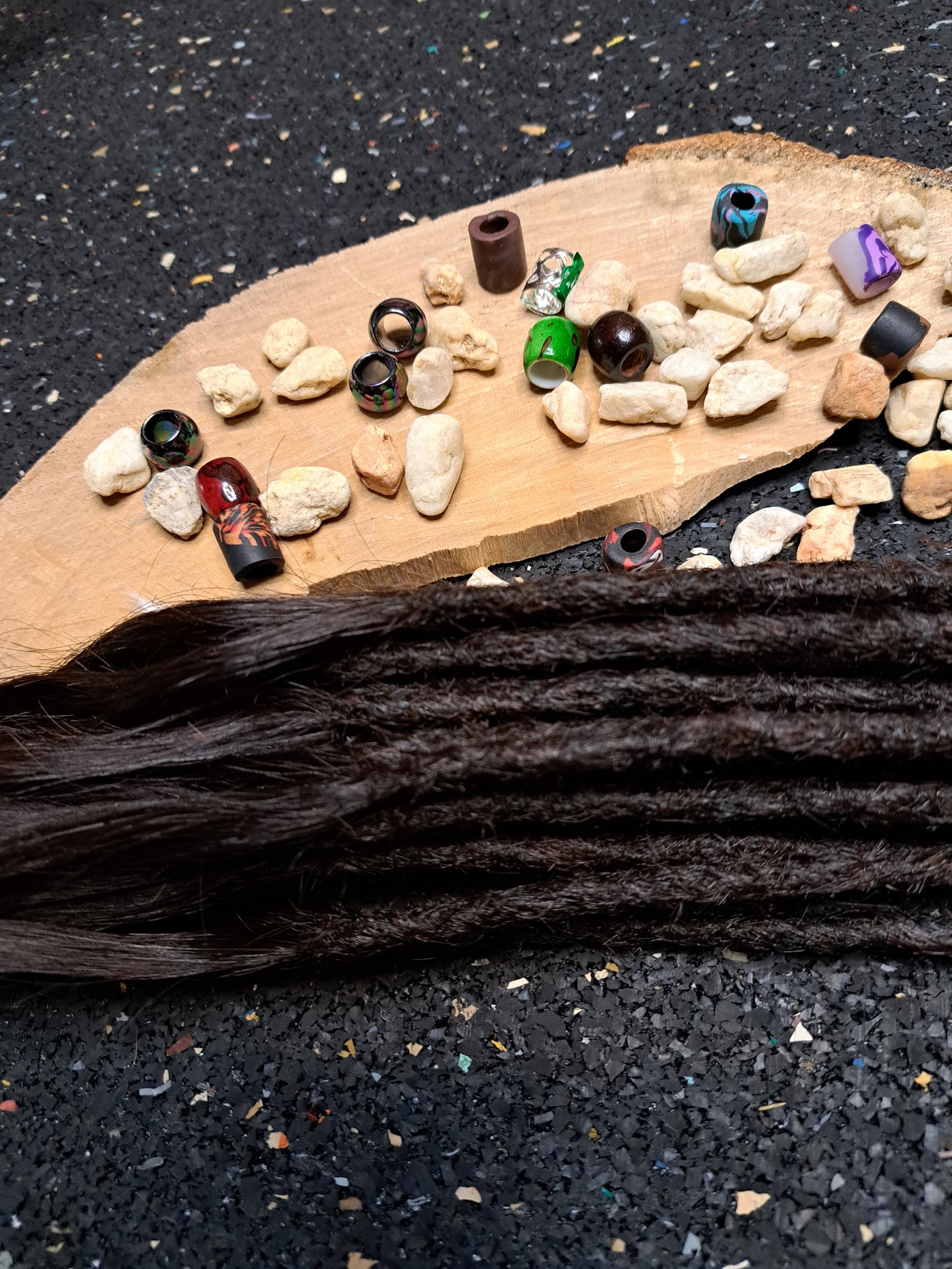 Dread Extensions Dunkelbraun 45-50cm zum Flechten