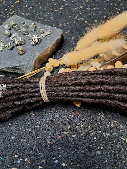 Dread Extensions Dunkelbraun 45-50cm zum Flechten