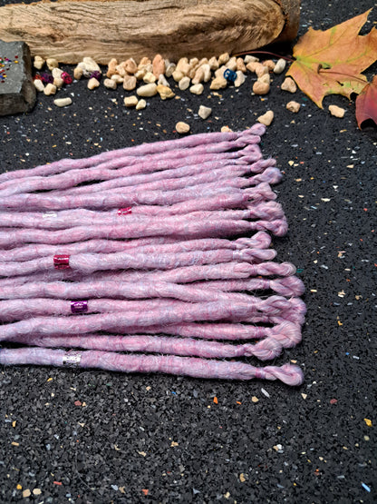 Curly Dreadlocks Double Ended Rosa zu Hellblau 55cm