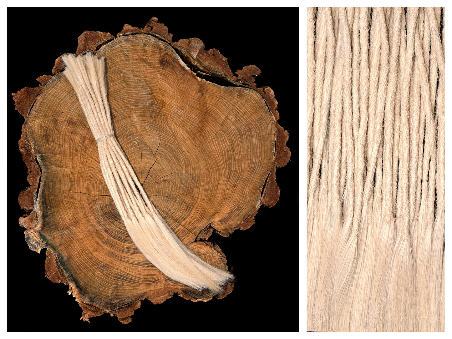 Dread Extensions Lichtblond 45-50cm lange offene Enden (Remy)