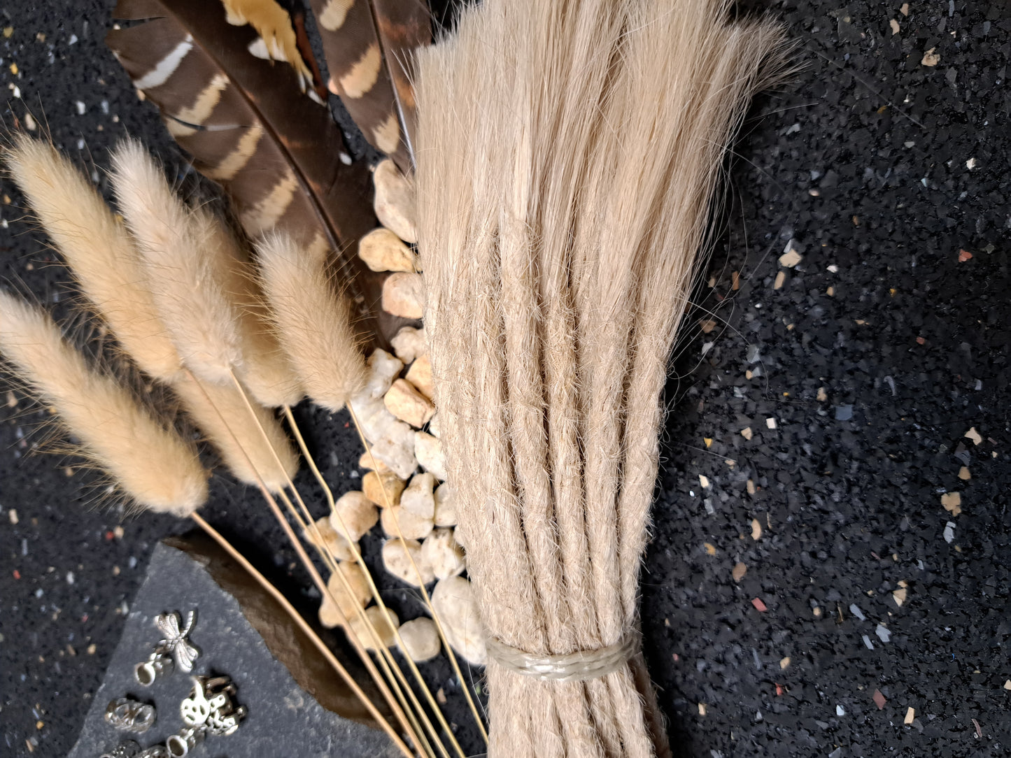 Dread Extensions Lichtblond 45-50cm lange offene Enden (Remy)