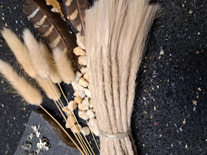 Dread Extensions Lichtblond 45-50cm lange offene Enden (Remy)