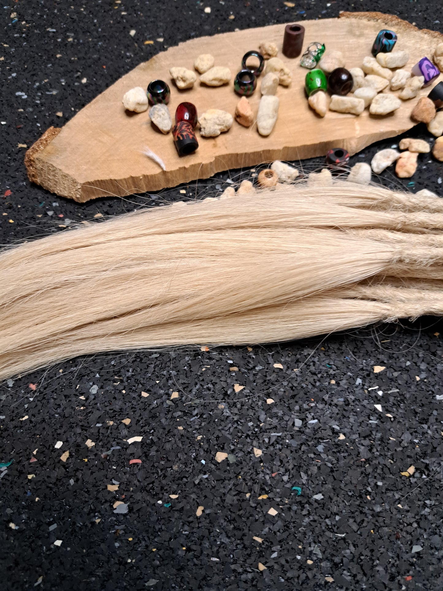 Dread Extensions Lichtblond 45-50cm lange offene Enden (Remy)