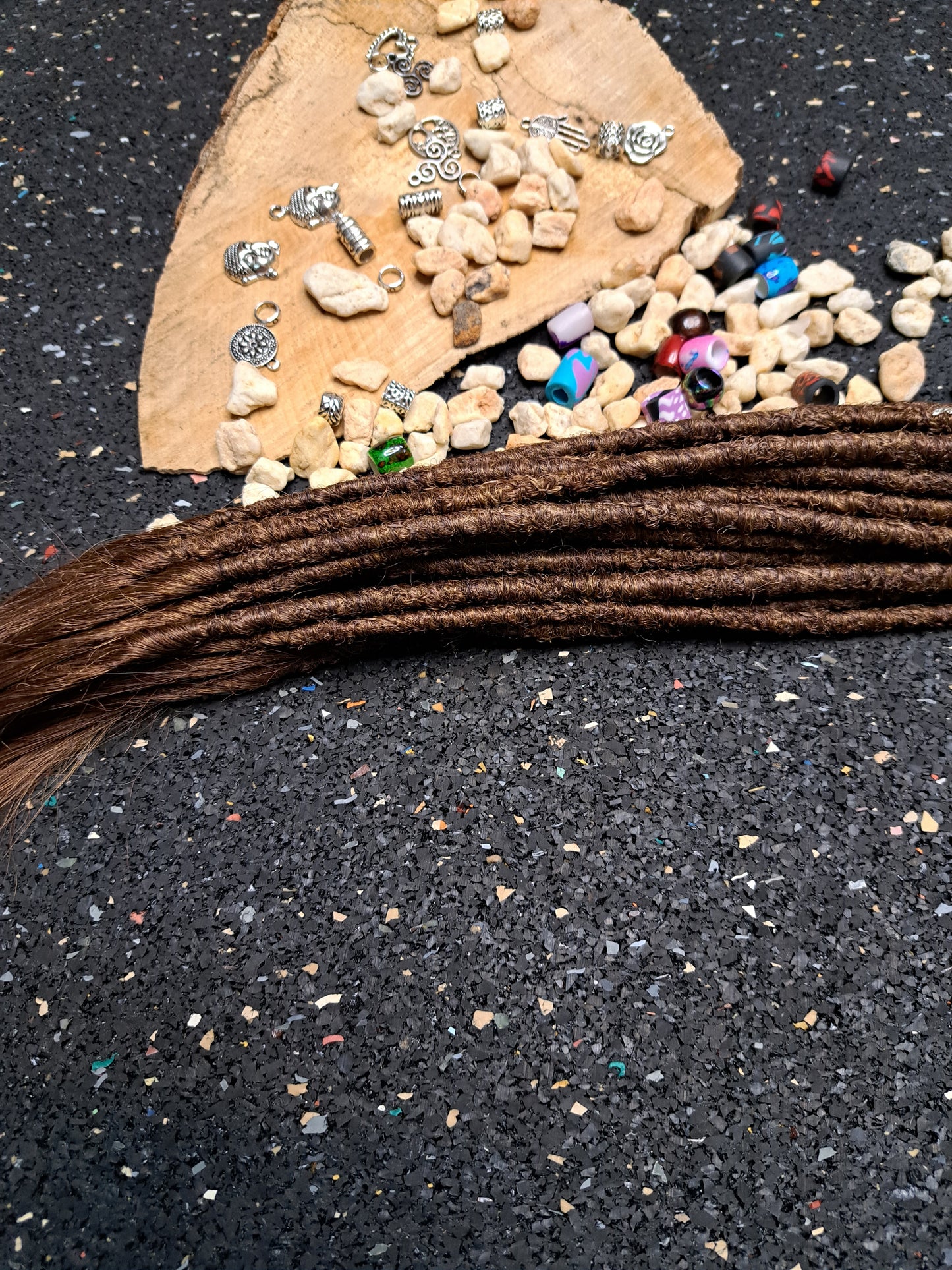 Synthetische Dreads Single Ended 50cm Haselnuss