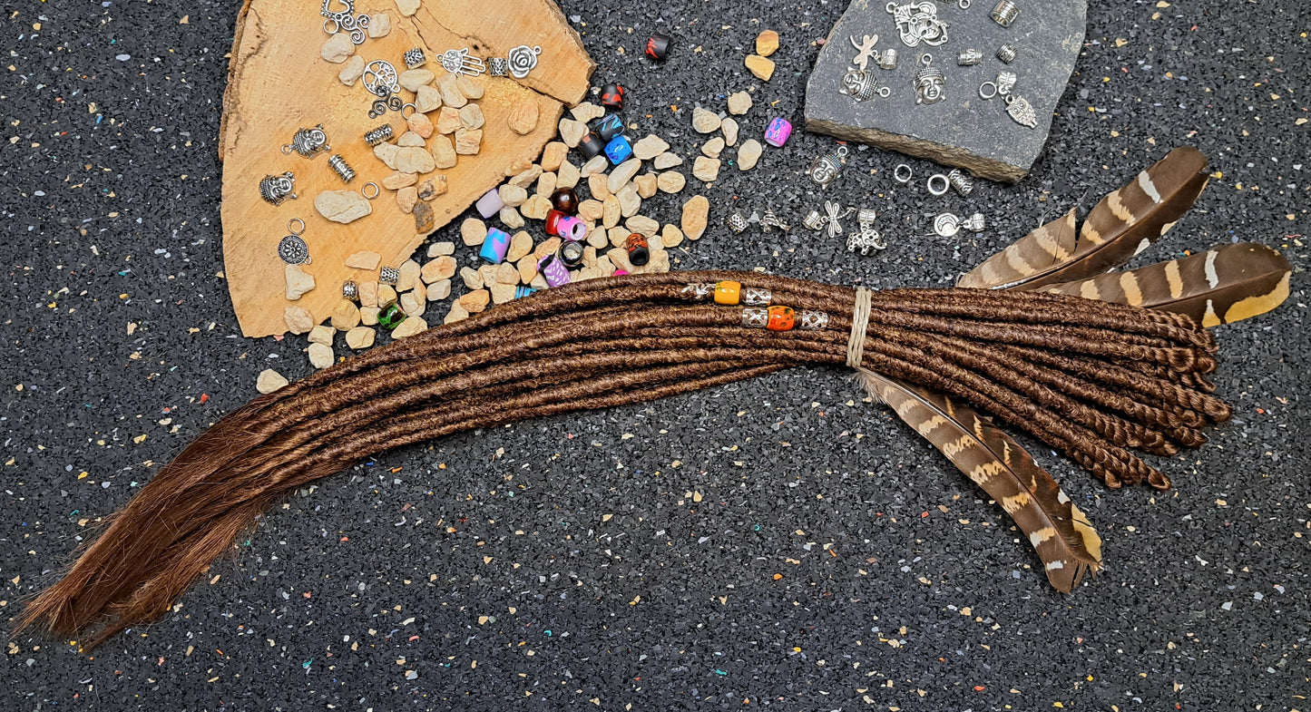 Synthetische Dreads Single Ended 50cm Haselnuss
