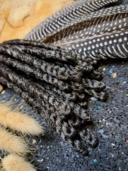 Synthetische Dreads Single Ended 50cm Braun zu Lichtblond