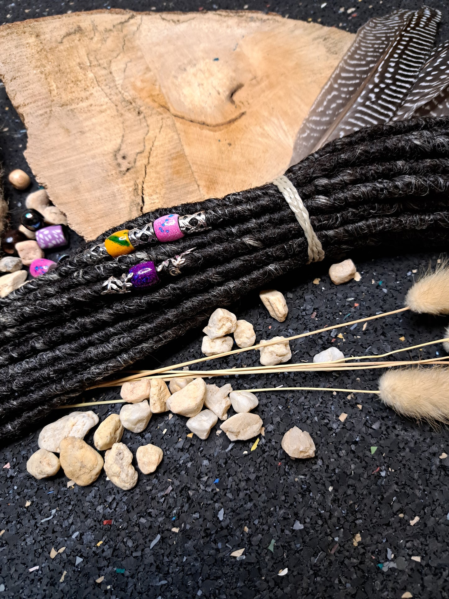 Synthetische Dreads Single Ended 50cm Braun zu Lichtblond