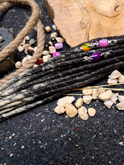Synthetische Dreads Single Ended 50cm Braun zu Lichtblond