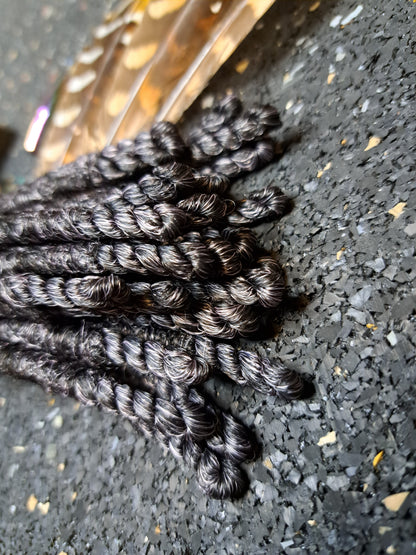 Synthetische Dreads Single Ended 50cm Braun zu Rosa