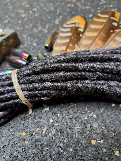Synthetische Dreads Single Ended 50cm Braun zu Rosa