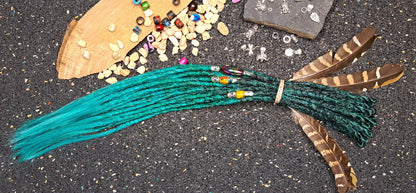 Synthetische Dreads Single Ended 50cm Türkis