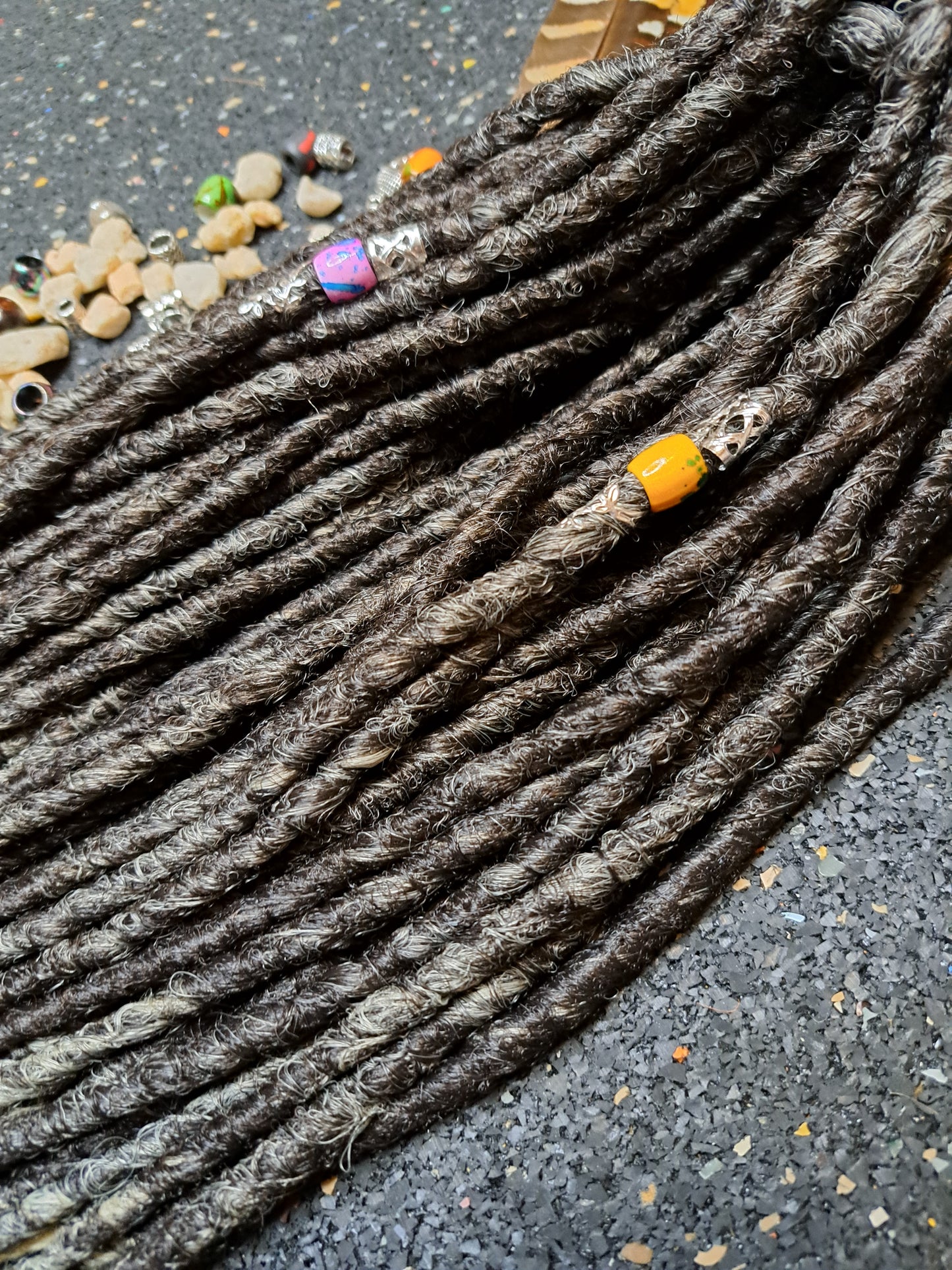Synthetische Dreads Double Ended 50cm Braun Lichtblond