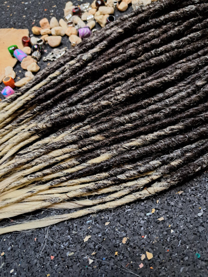 Synthetische Dreads Double Ended 50cm Braun Lichtblond
