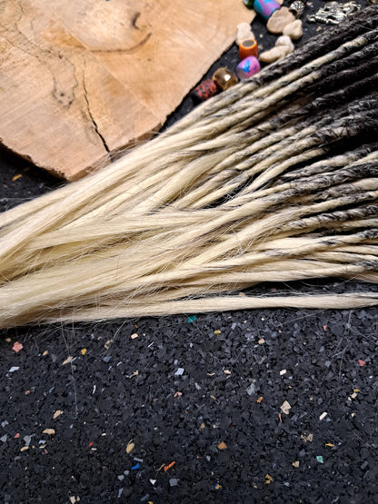 Synthetische Dreads Double Ended 50cm Braun Lichtblond