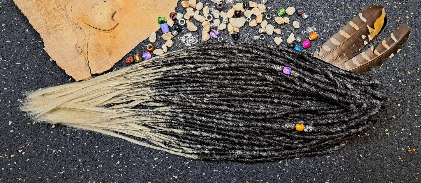 Synthetische Dreads Double Ended 50cm Braun Lichtblond