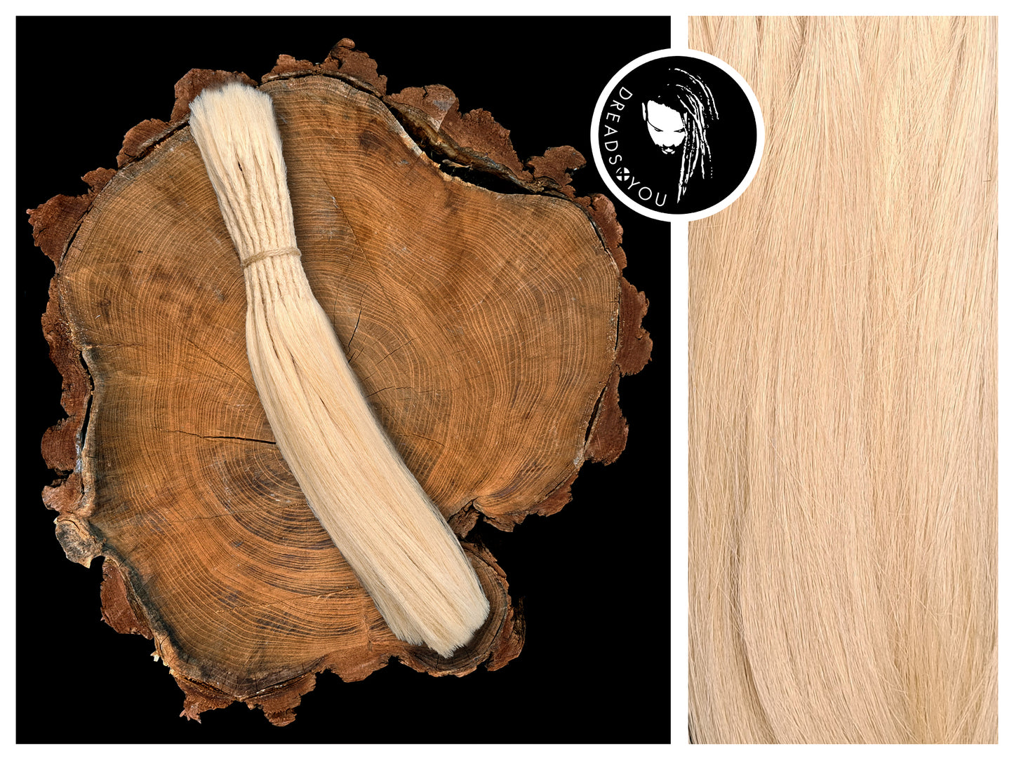 Dread Extensions Lichtblond lange offene Enden 35-40cm