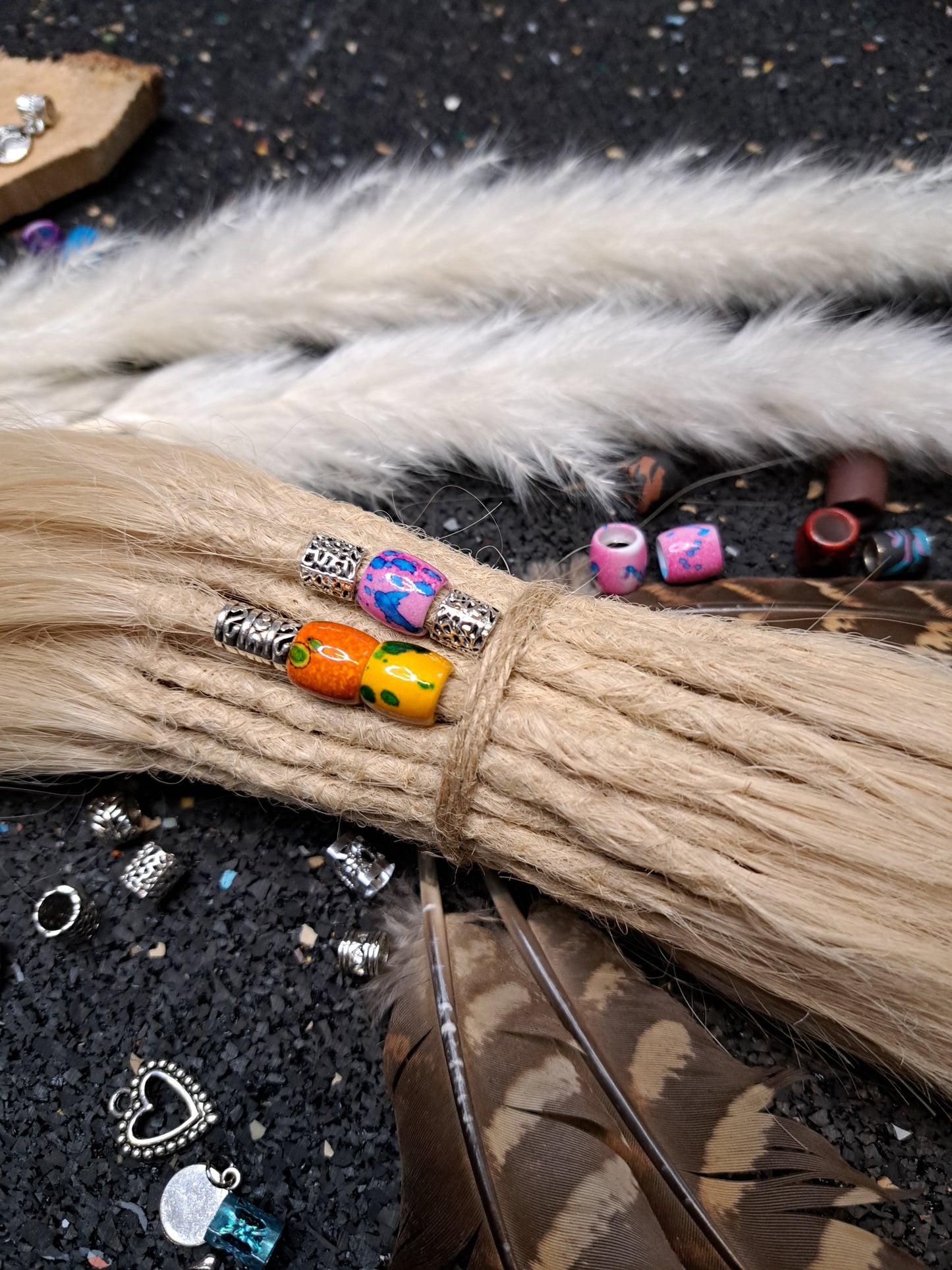 Dread Extensions Lichtblond lange offene Enden 35-40cm