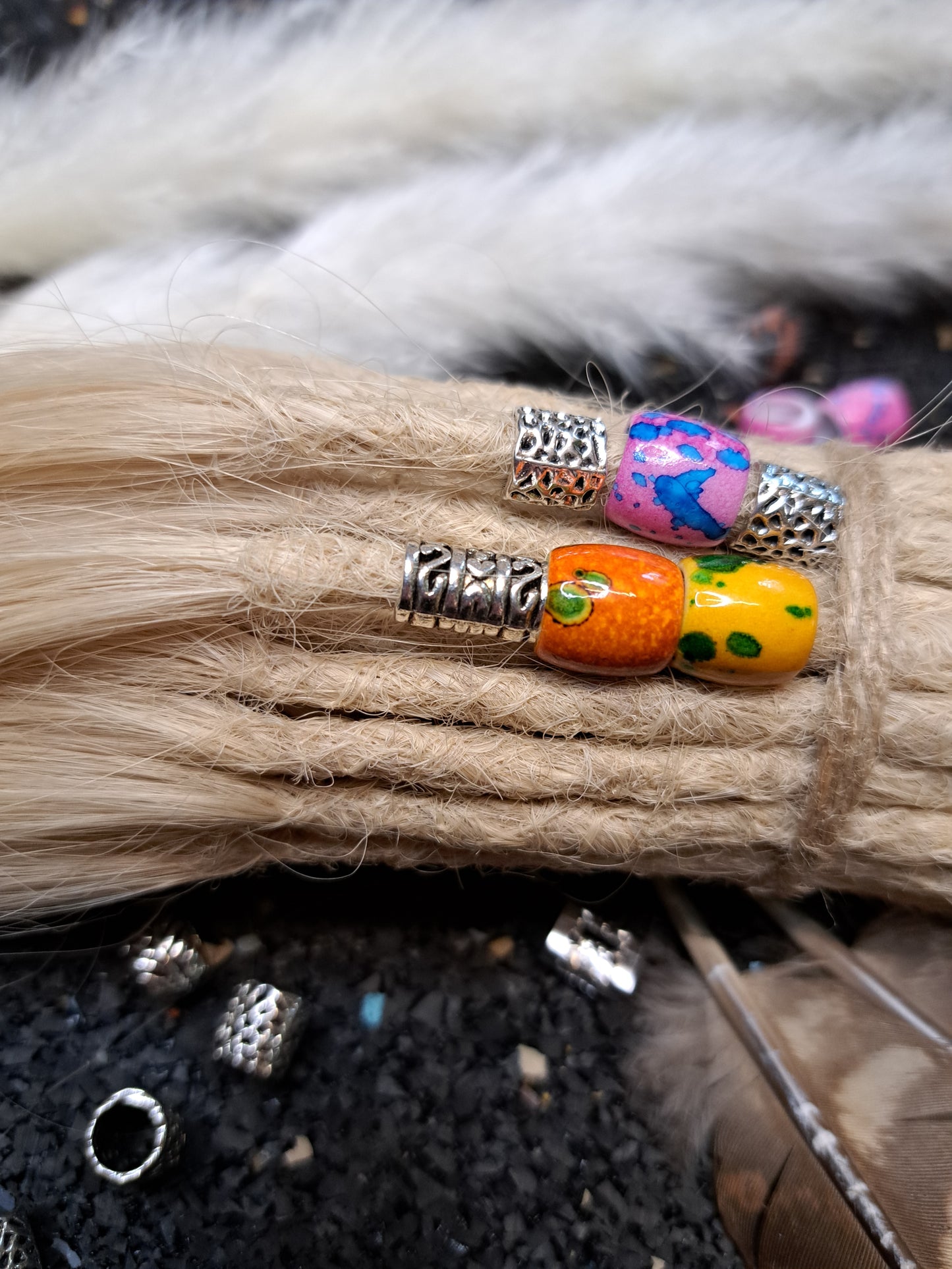 Dread Extensions Lichtblond lange offene Enden 35-40cm