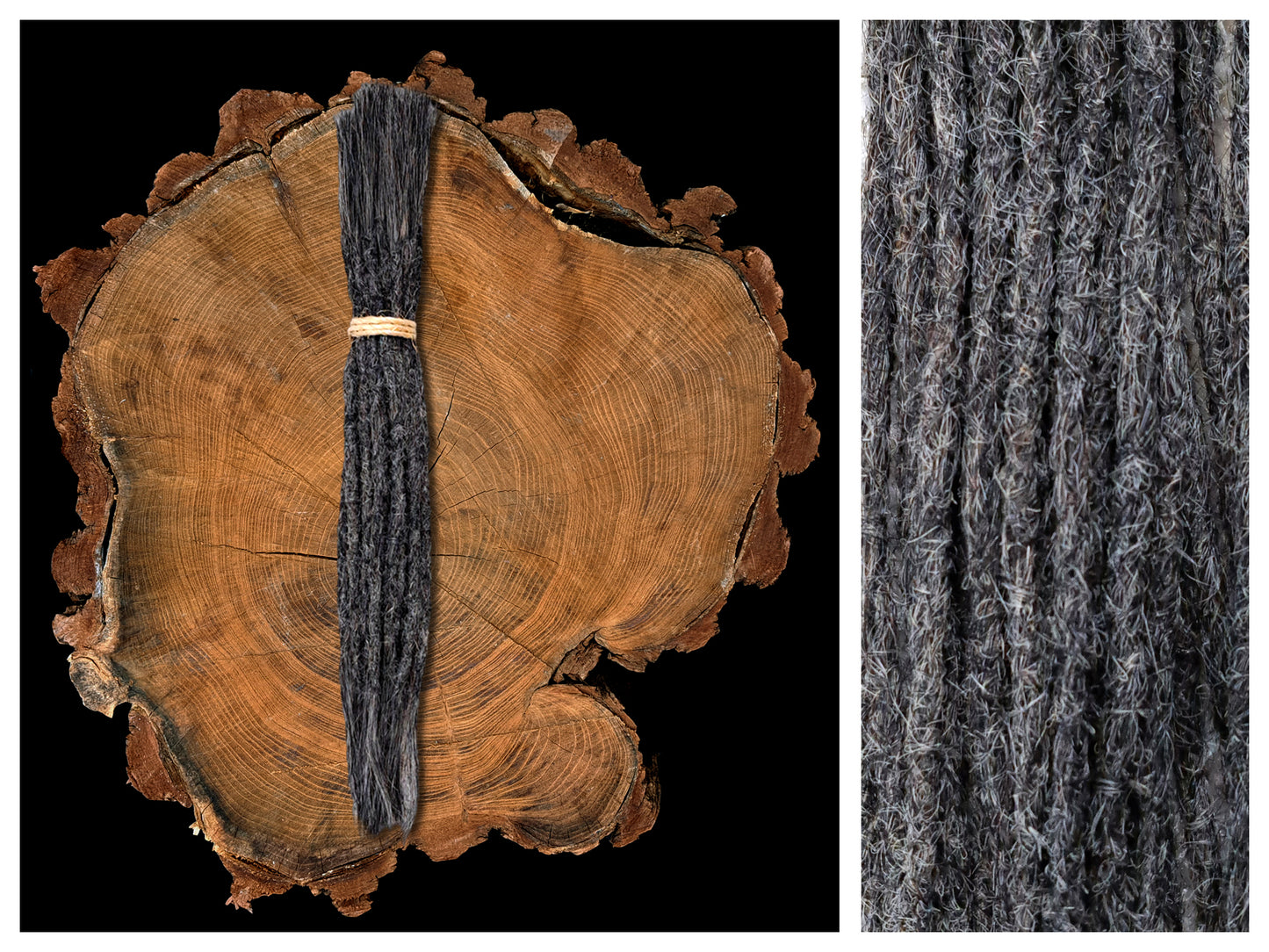 Dread Extensions Dunkelgrau 25-30cm