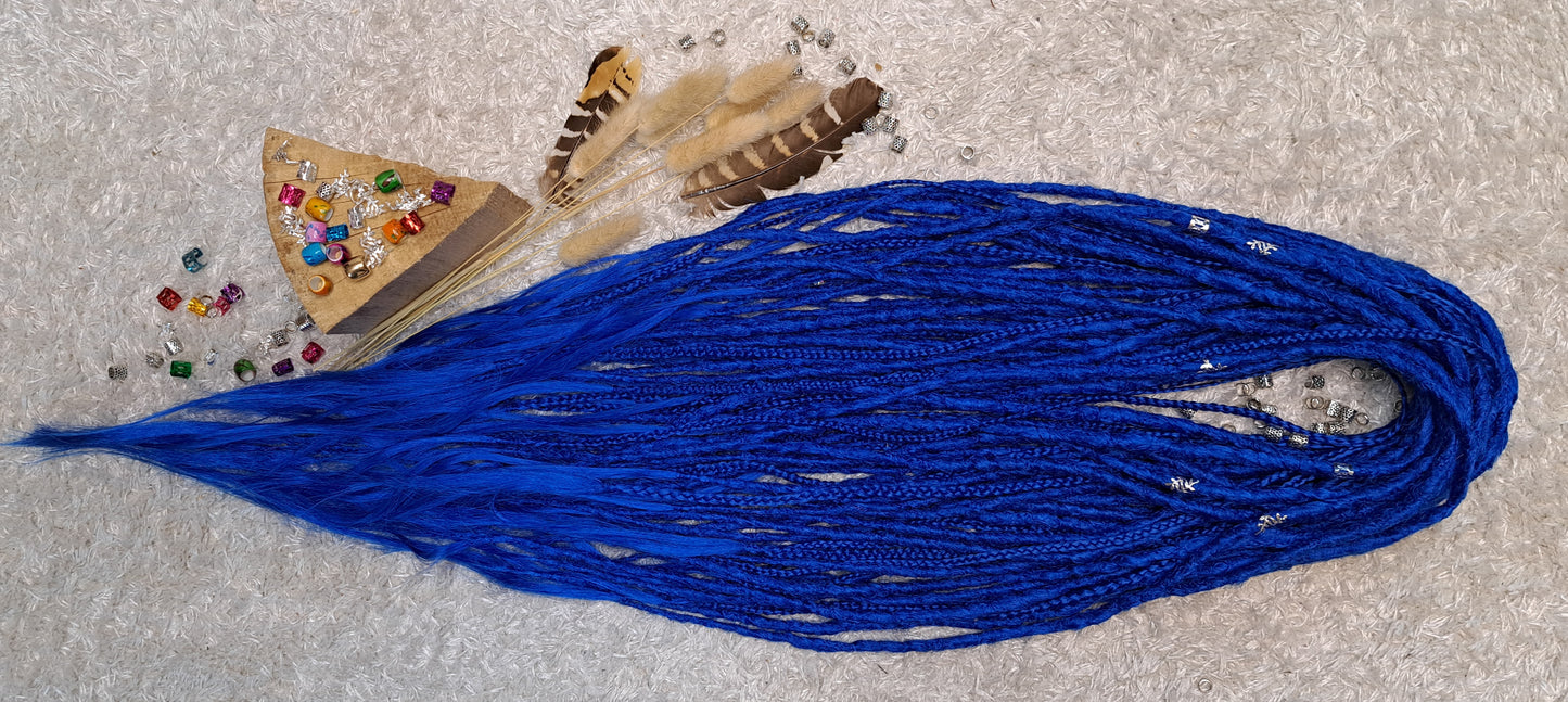 Set Braids Double Ended Blau 130cm