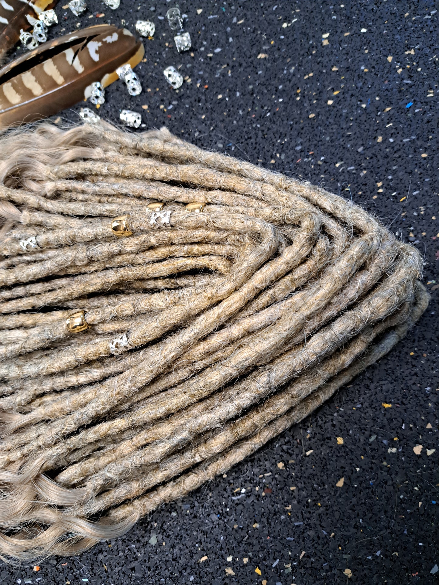 Curly Dreadlocks Double Ended Blond 55cm