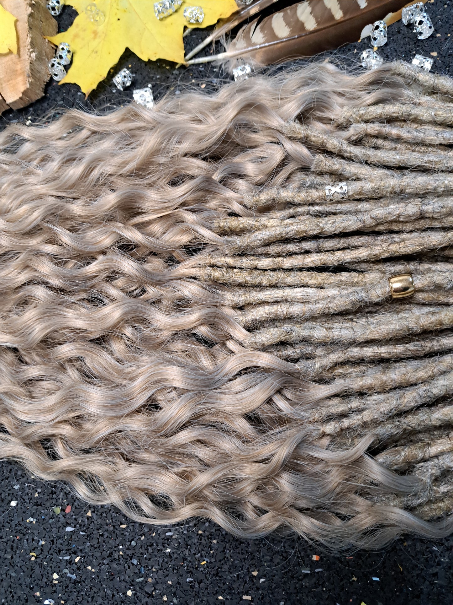 Curly Dreadlocks Double Ended Blond 55cm