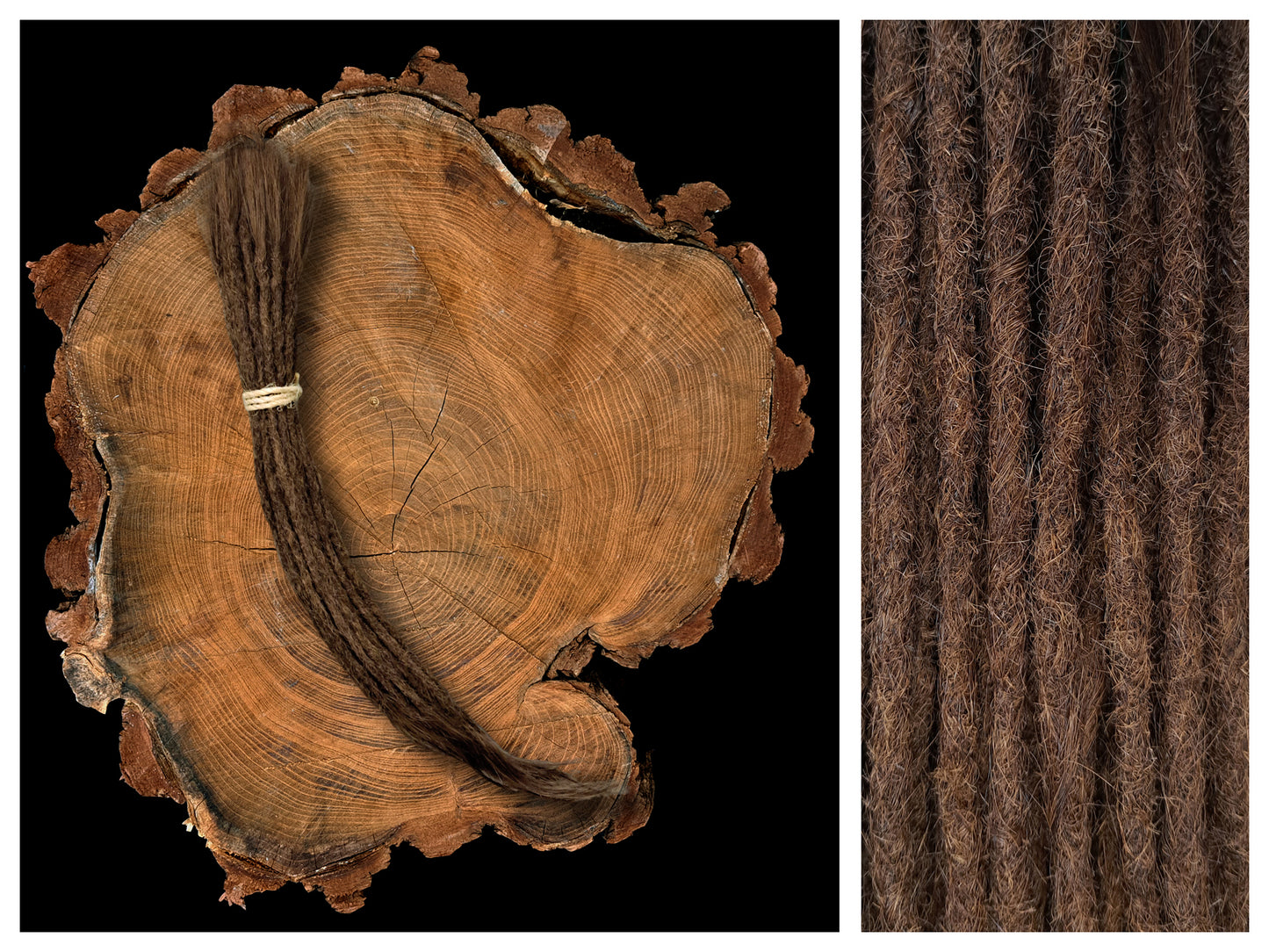 Dread Extensions Haselnussbraun 35-40cm