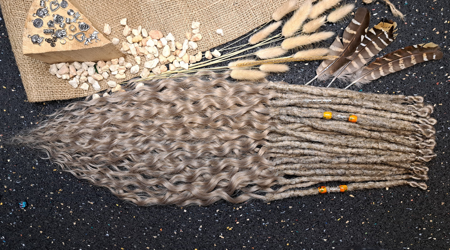 Curly Dreadlocks Single Ended Blond 55cm