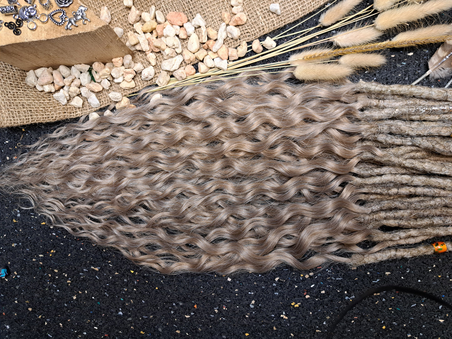 Curly Dreadlocks Single Ended Blond 55cm