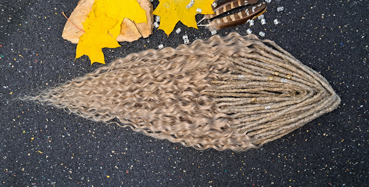 Curly Dreadlocks Double Ended Blond 55cm