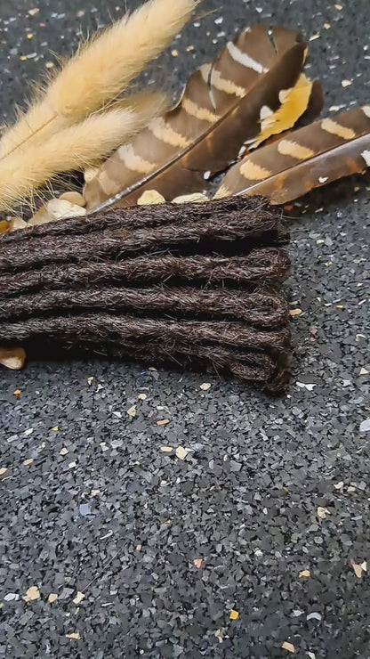 Dread Extensions Dunkelbraun 45-50cm zum Flechten