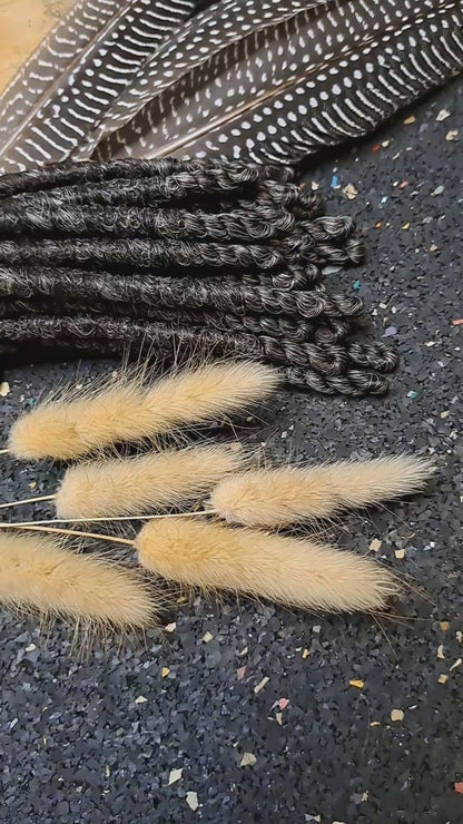 Synthetische Dreads Single Ended 50cm Braun zu Lichtblond