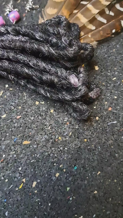 Synthetische Dreads Double Ended 50cm Braun zu Rosa